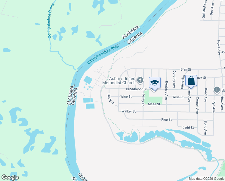 map of restaurants, bars, coffee shops, grocery stores, and more near 2408 Broadmoor Drive in Columbus