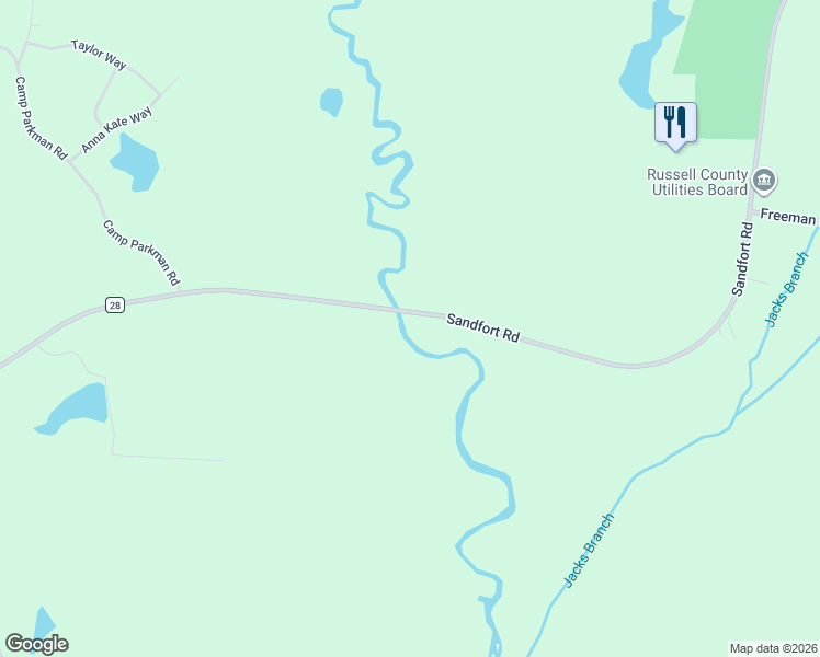 map of restaurants, bars, coffee shops, grocery stores, and more near 4221 Sandfort Road in Phenix City