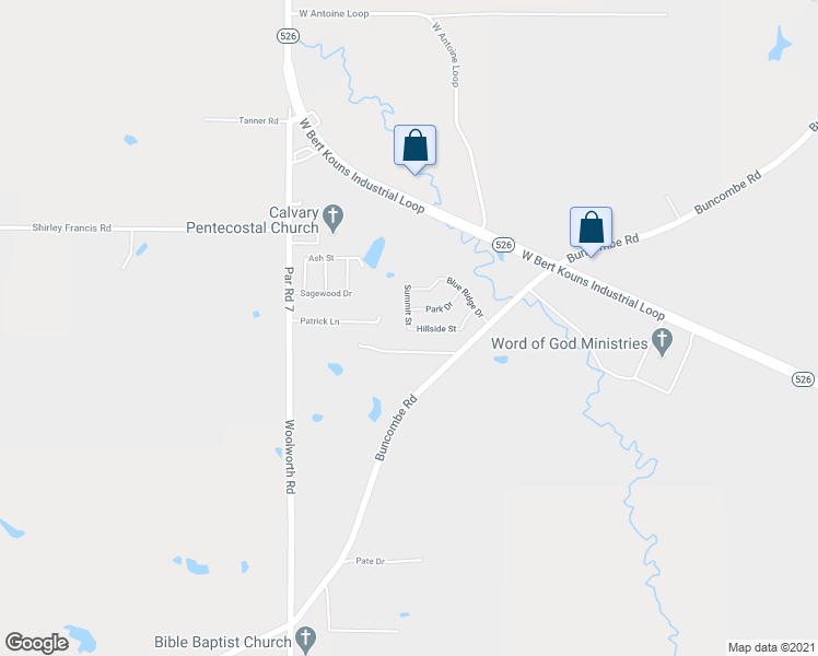 map of restaurants, bars, coffee shops, grocery stores, and more near 199 Summit Street in Shreveport
