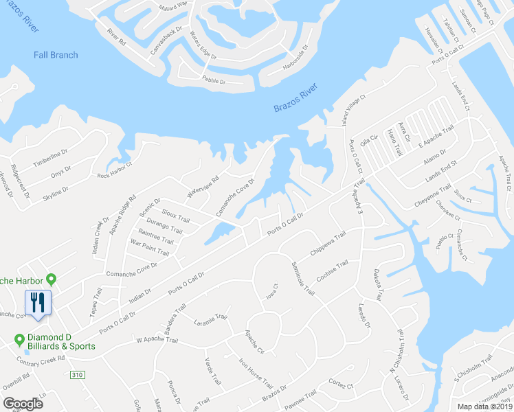 map of restaurants, bars, coffee shops, grocery stores, and more near 3813 Horseshoe Trail in Granbury