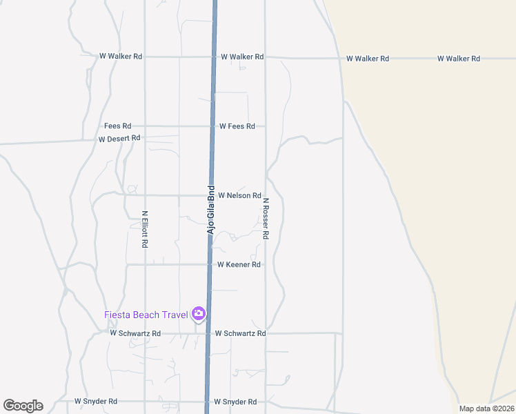 map of restaurants, bars, coffee shops, grocery stores, and more near 2931 North Rosser Road in Ajo