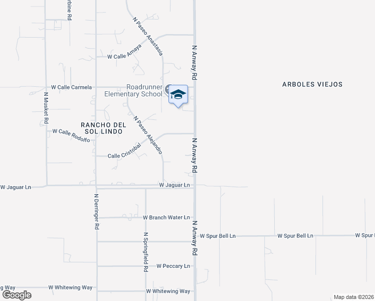 map of restaurants, bars, coffee shops, grocery stores, and more near 11323 North Anway Road in Marana