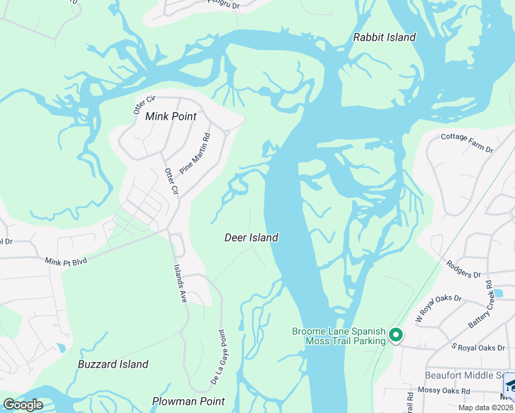 map of restaurants, bars, coffee shops, grocery stores, and more near 59 Anchorage Way in Beaufort