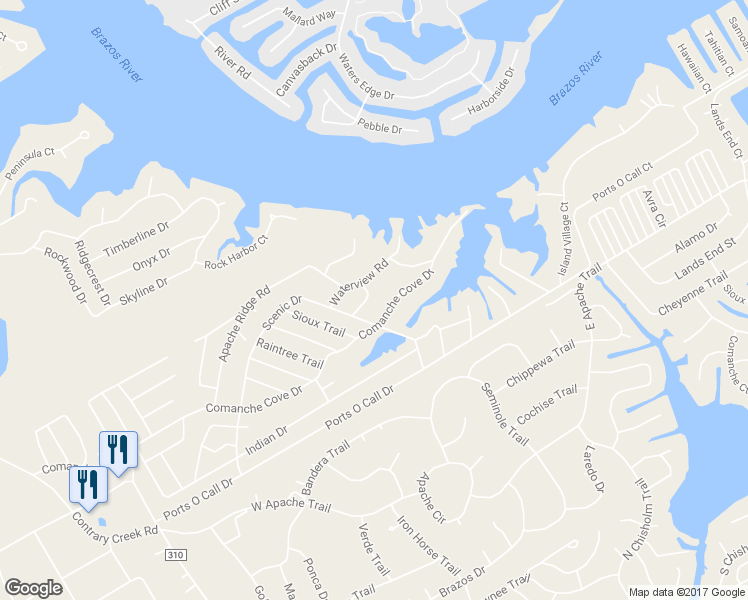 map of restaurants, bars, coffee shops, grocery stores, and more near 1209 Mountainside Drive in Granbury