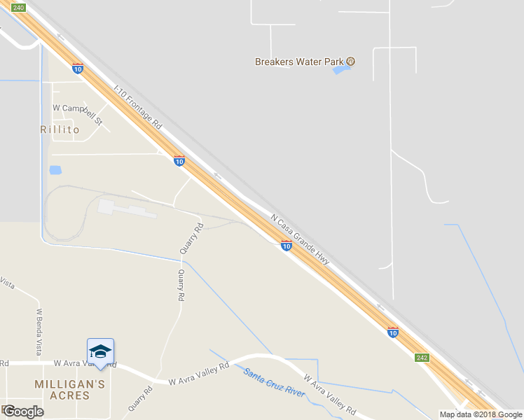 map of restaurants, bars, coffee shops, grocery stores, and more near 11115 North Casa Grande Highway in Tucson