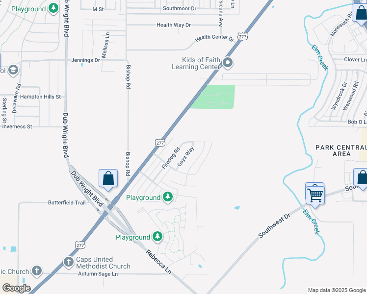 map of restaurants, bars, coffee shops, grocery stores, and more near 3357 Firedog Road in Abilene