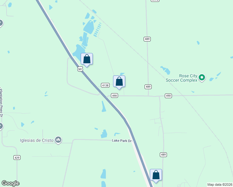map of restaurants, bars, coffee shops, grocery stores, and more near 11012 County Road 490 in Tyler