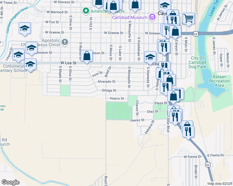 map of restaurants, bars, coffee shops, grocery stores, and more near in Carlsbad