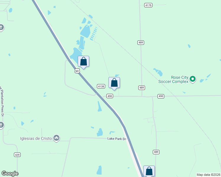 map of restaurants, bars, coffee shops, grocery stores, and more near 11012 County Road 490 in Tyler