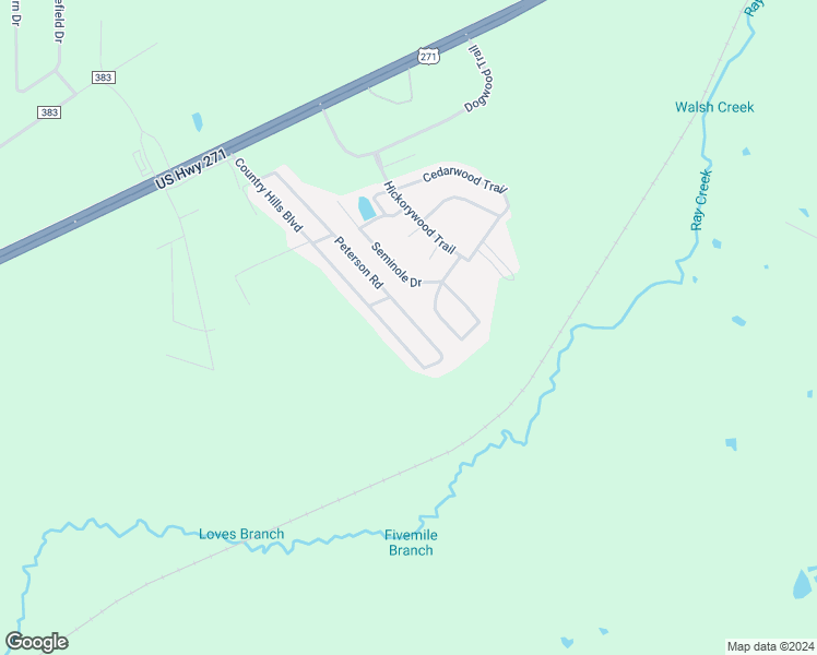 map of restaurants, bars, coffee shops, grocery stores, and more near 10261 Peterson Road in Tyler