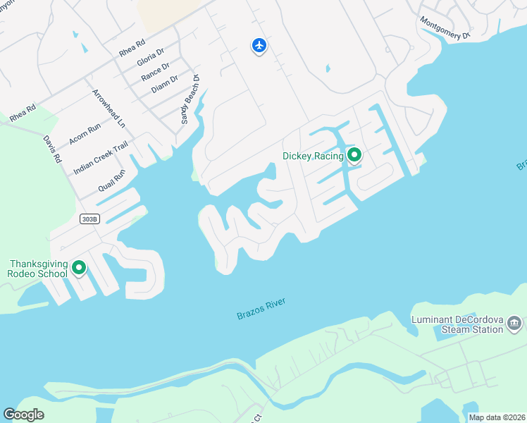 map of restaurants, bars, coffee shops, grocery stores, and more near 4106 Newport Bay Court in Granbury