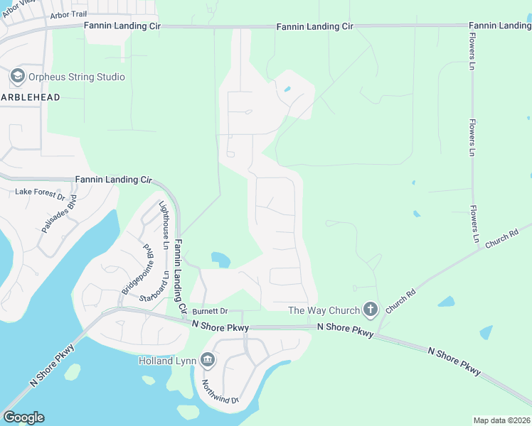 map of restaurants, bars, coffee shops, grocery stores, and more near 156 Fountains Boulevard in Brandon