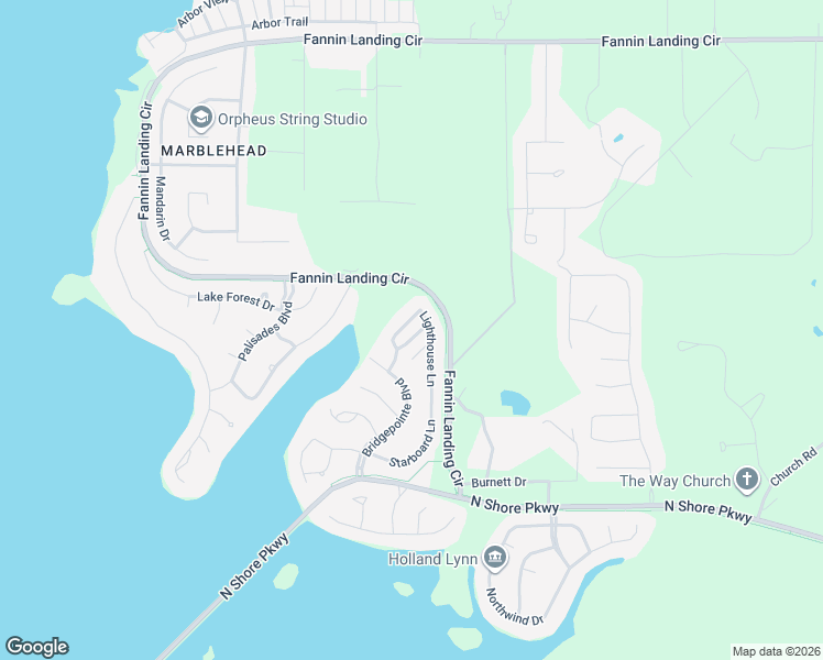 map of restaurants, bars, coffee shops, grocery stores, and more near 277 Lighthouse Lane in Brandon