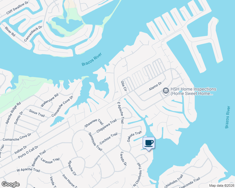 map of restaurants, bars, coffee shops, grocery stores, and more near 1401 Ports O Call Court in Granbury