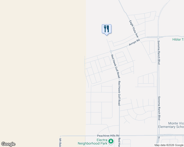 map of restaurants, bars, coffee shops, grocery stores, and more near Red Hawk Golf Road in Las Cruces