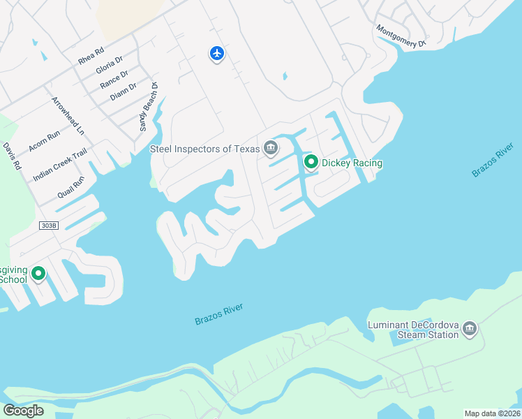 map of restaurants, bars, coffee shops, grocery stores, and more near 3807 Winding Way in Granbury