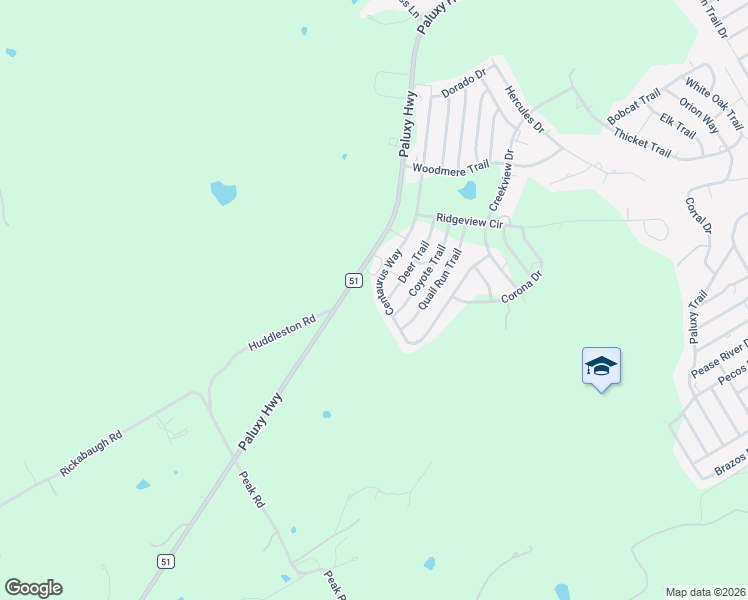 map of restaurants, bars, coffee shops, grocery stores, and more near 2708 Centaurus Way in Granbury