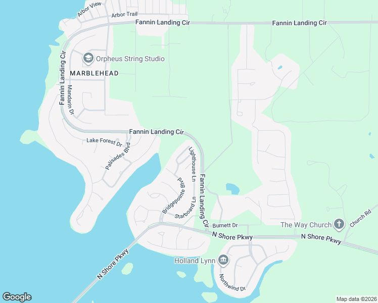 map of restaurants, bars, coffee shops, grocery stores, and more near 277 Lighthouse Lane in Brandon