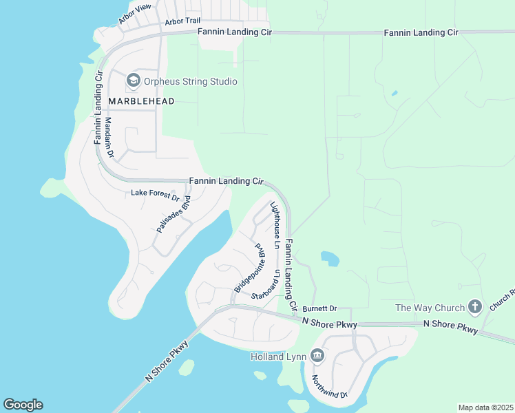 map of restaurants, bars, coffee shops, grocery stores, and more near 277 Lighthouse Lane in Brandon