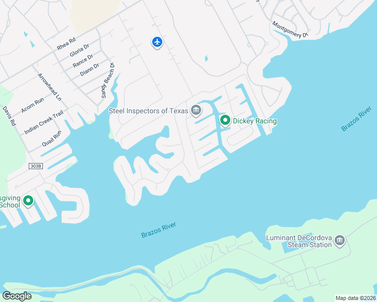 map of restaurants, bars, coffee shops, grocery stores, and more near 3807 Winding Way in Granbury