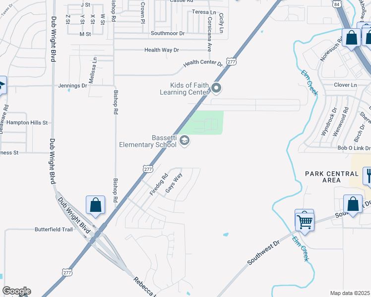 map of restaurants, bars, coffee shops, grocery stores, and more near 5749 U.S. 277 in Abilene