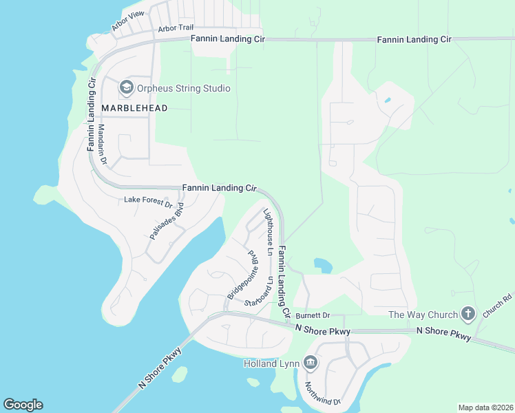 map of restaurants, bars, coffee shops, grocery stores, and more near 277 Lighthouse Lane in Brandon