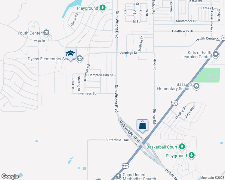 map of restaurants, bars, coffee shops, grocery stores, and more near 6565 Inverness Street in Abilene