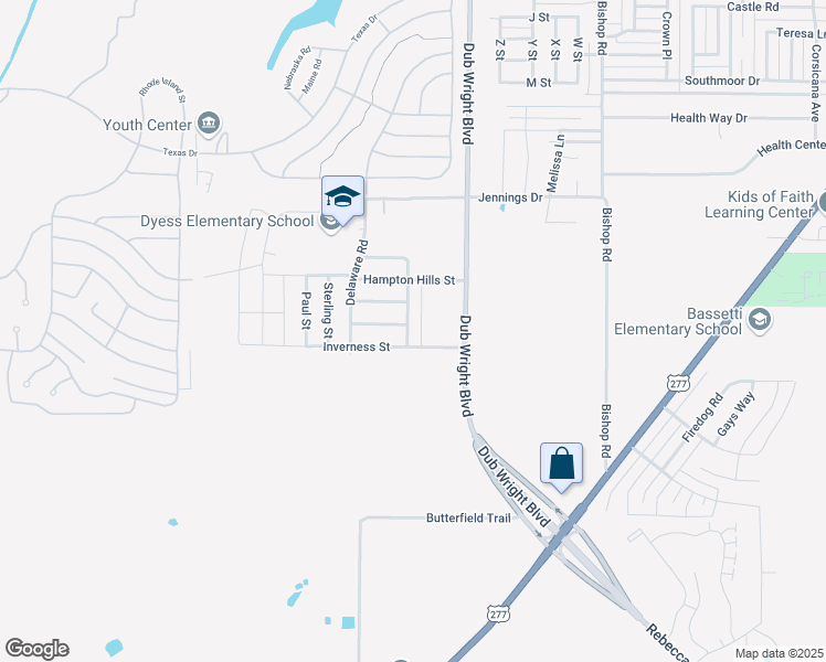 map of restaurants, bars, coffee shops, grocery stores, and more near 3125 Sutherland Street in Abilene