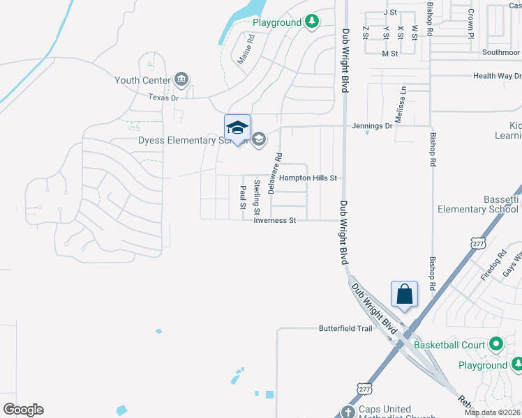 map of restaurants, bars, coffee shops, grocery stores, and more near 3125 Sterling Street in Abilene