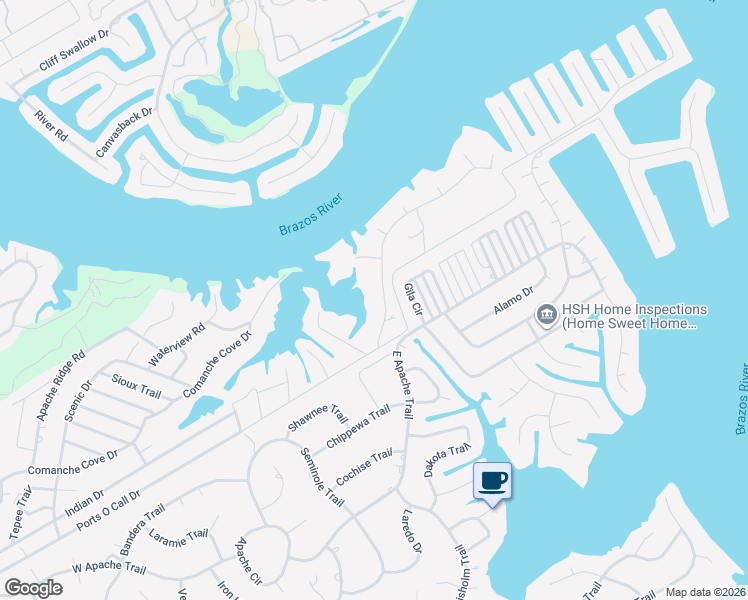 map of restaurants, bars, coffee shops, grocery stores, and more near 1412 Island Village Court in Granbury
