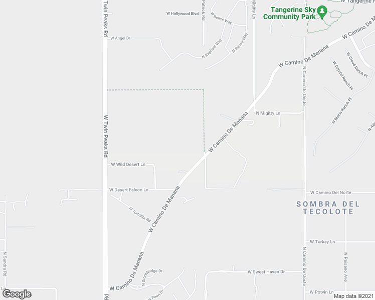 map of restaurants, bars, coffee shops, grocery stores, and more near 5018 West Camino De Manana in Tucson