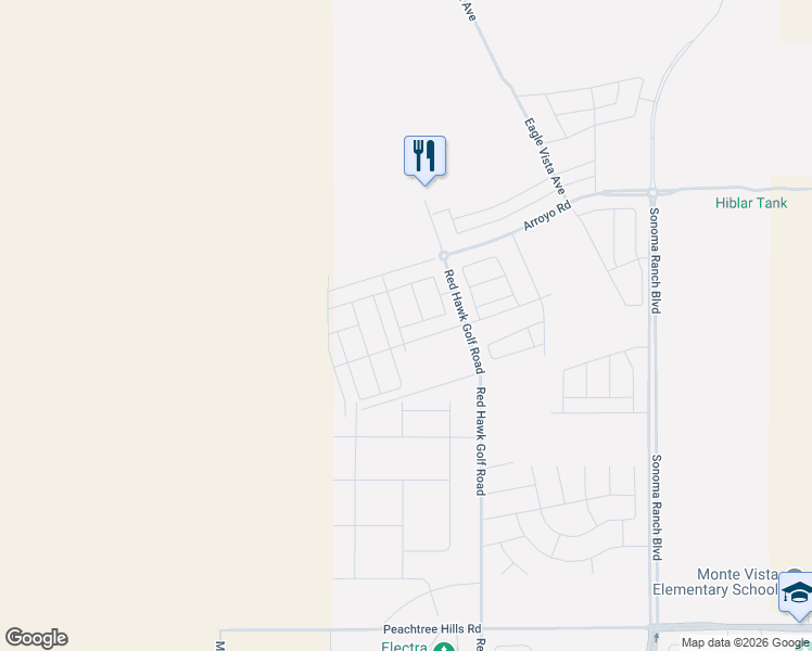 map of restaurants, bars, coffee shops, grocery stores, and more near 7499 Red Hawk Road in Las Cruces