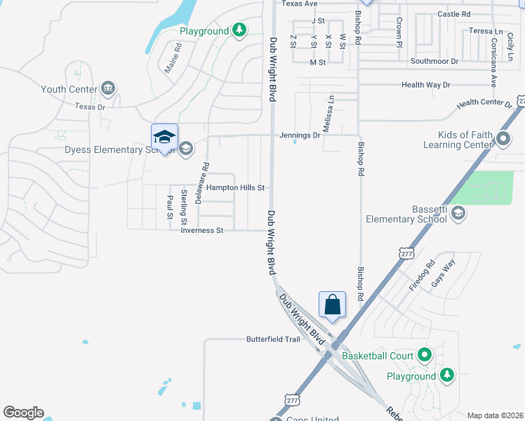 map of restaurants, bars, coffee shops, grocery stores, and more near 3041 Sutherland Street in Abilene