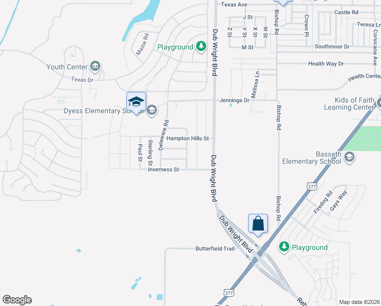 map of restaurants, bars, coffee shops, grocery stores, and more near 3041 Sutherland Street in Abilene