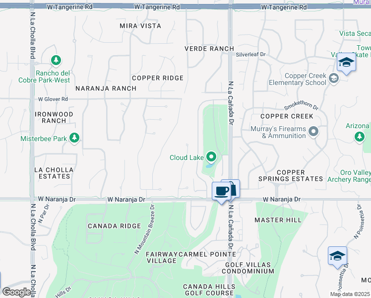 map of restaurants, bars, coffee shops, grocery stores, and more near 11391 North Twin Spur Court in Tucson