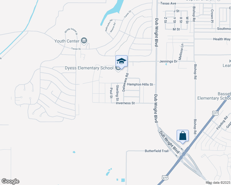 map of restaurants, bars, coffee shops, grocery stores, and more near 3042 Sterling Street in Abilene