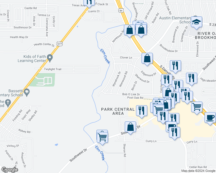 map of restaurants, bars, coffee shops, grocery stores, and more near 3209 Nonesuch Road in Abilene