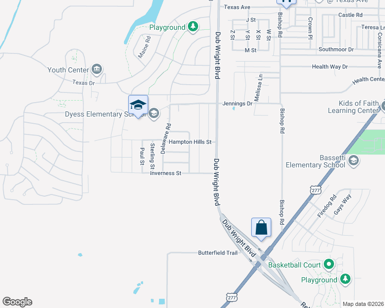 map of restaurants, bars, coffee shops, grocery stores, and more near 3033 Sutherland Street in Abilene