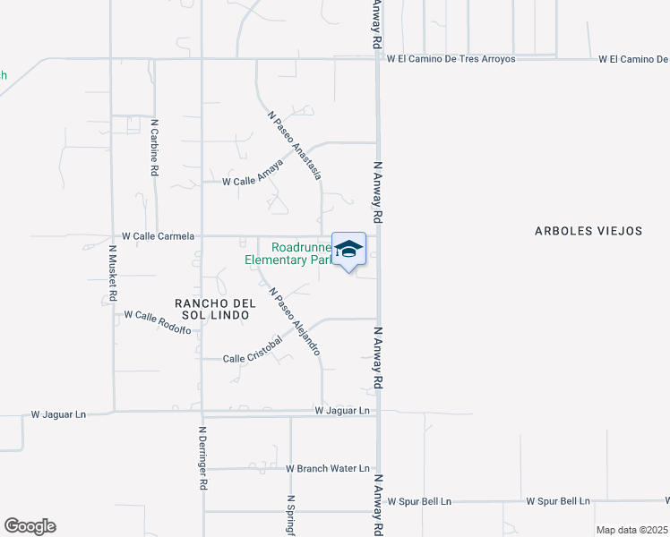 map of restaurants, bars, coffee shops, grocery stores, and more near 16651 West Calle Carmela in Marana