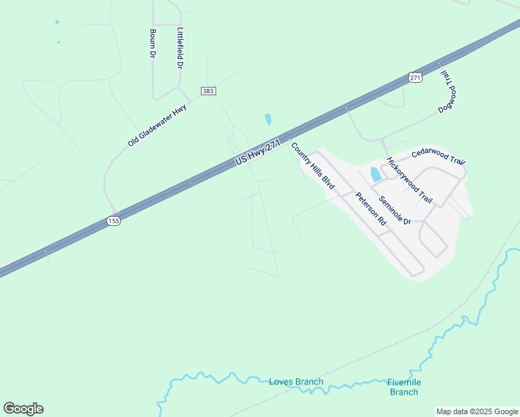map of restaurants, bars, coffee shops, grocery stores, and more near 10449 Sunny Meadows Boulevard in Tyler