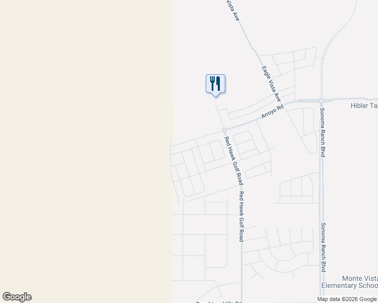 map of restaurants, bars, coffee shops, grocery stores, and more near Red Hawk Golf Road in Las Cruces