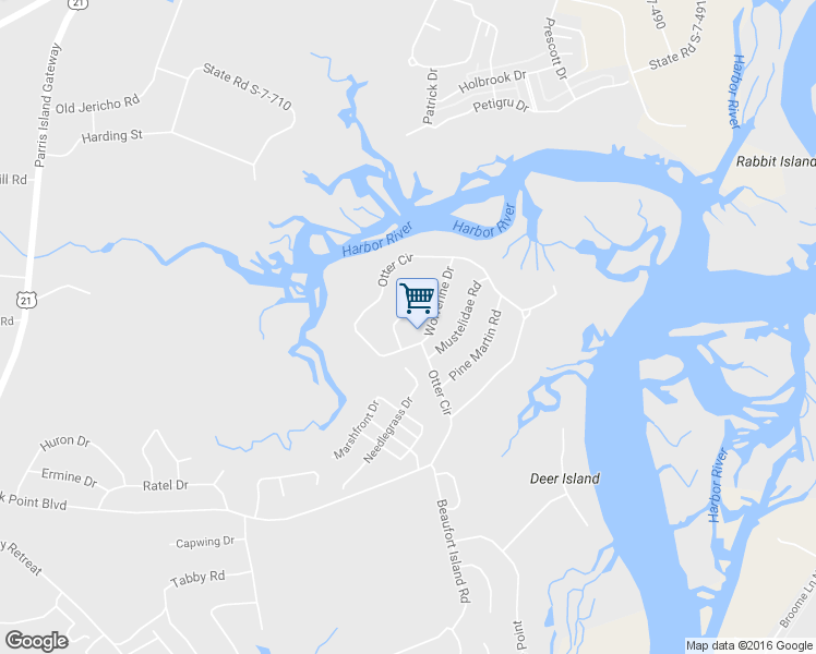 map of restaurants, bars, coffee shops, grocery stores, and more near 1008 Ferrets End in Beaufort