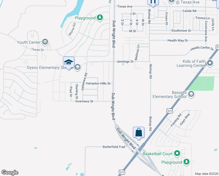 map of restaurants, bars, coffee shops, grocery stores, and more near 3041 Sutherland Street in Abilene