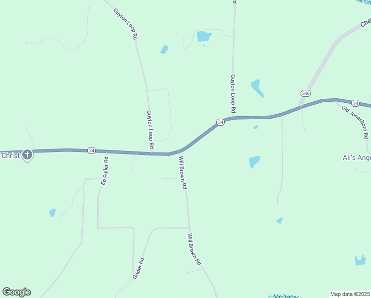 map of restaurants, bars, coffee shops, grocery stores, and more near 5299 Louisiana 34 in Eros