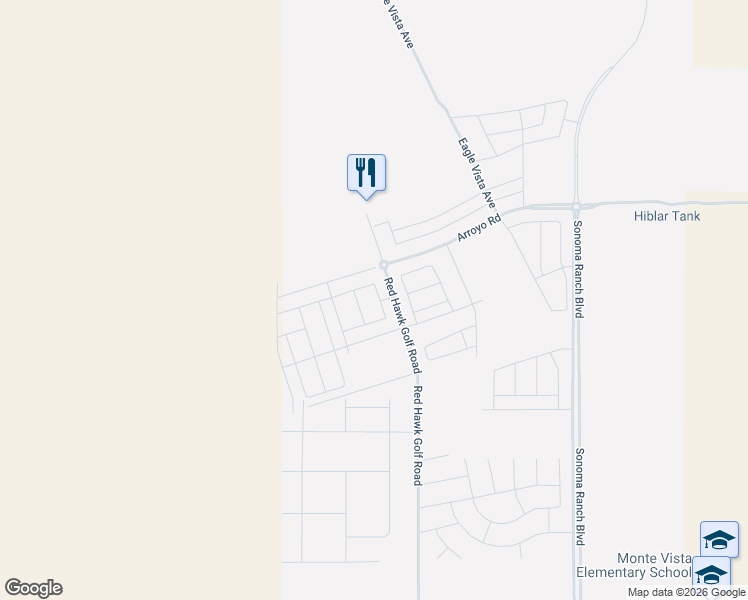 map of restaurants, bars, coffee shops, grocery stores, and more near 7499 Red Hawk Road in Las Cruces