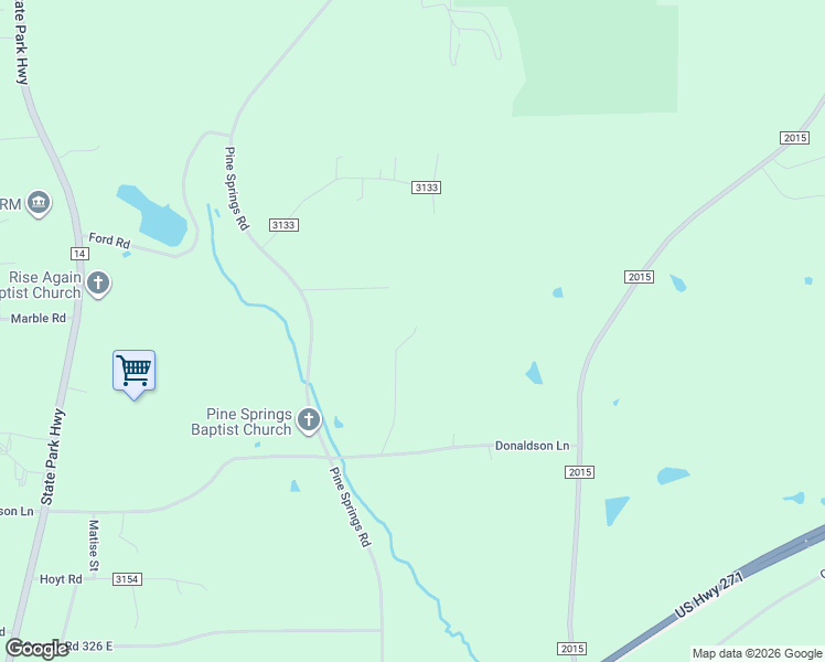 map of restaurants, bars, coffee shops, grocery stores, and more near 3343 County Road 328 East in Tyler