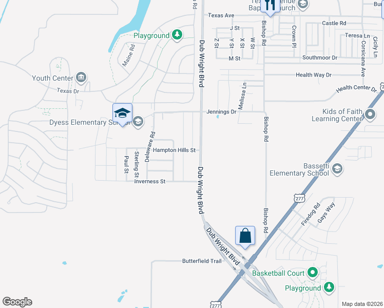map of restaurants, bars, coffee shops, grocery stores, and more near 3041 Sutherland Street in Abilene