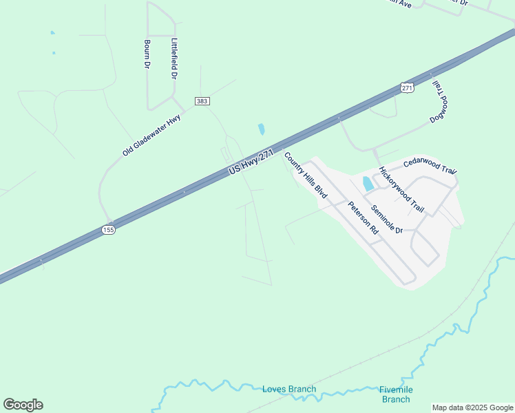 map of restaurants, bars, coffee shops, grocery stores, and more near 10449 Sunny Meadows Boulevard in Tyler