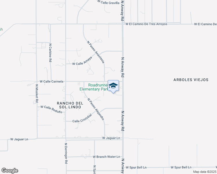 map of restaurants, bars, coffee shops, grocery stores, and more near 16651 West Calle Carmela in Marana
