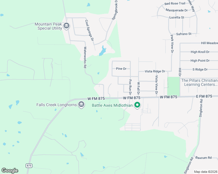 map of restaurants, bars, coffee shops, grocery stores, and more near 6281 Fox Hollow Drive in Midlothian